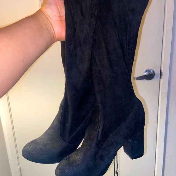 Suede Black long boots - Picture 1 of 4